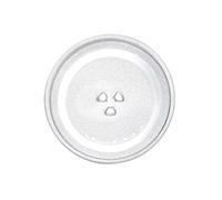 Universal Microwave Plate 24.5 cm Tempered Glass - Replacement Swivel with 3 Fixings Compatible with Various Models of Microwave Ovens