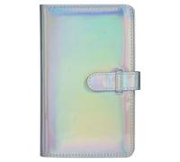 Universal Mini 3 96 Pockets PU Photo Album, Dazzle Silver PU Waterproof Cover Memorial Book Portable Photo Album for Polaroid 3 Inch Photos, Children Christmas