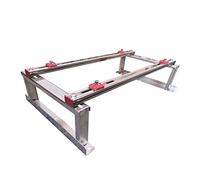 Universal Mini Split Air Conditioner Support Bracket, Heavy Duty Stainless Steel Condenser Mount, Shock Absorption Outdoor AC Unit Stand, Stable Leveling Ground Base