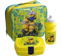Universal Minions 3Pc Lunch Bag Set With Sandwich Box Drinks Bottle