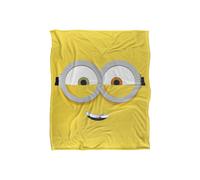 Universal Minions Bob Face Silky Touch Blanket 152x127cm in White | Size: 152x127 cm Universal White 152x127 cm
