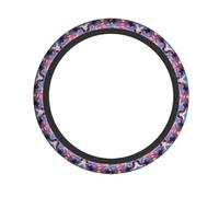 Universal Mischievous Giraffe Print Car Steering Wheel Cover â€“ Breathable & Sweat-Absorbent for Sedans, SUVs, Trucks