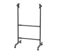 Universal Mobile Stand，Adjustable Metal Stand with Caster Wheels for Whiteboards, Chalkboards, Dry Erase Boards and Bulletin Boards(Black)