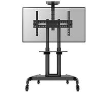 Universal Mobile TV Cart for 32"-70" Flat & Curved Screens Heavy-Duty Adjustable TV Stand with Lockable Wheels Max VESA 600x400 Tilting Design for Easy Viewing.