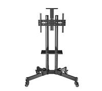 Universal Mobile TV Cart for 37-70 Inch Screens Rolling Floor Stand with Locking Wheels Perfect for Office & Boardroom Supports Up to 75kg.
