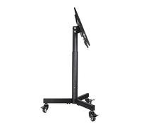 Universal Mobile TV Cart with Wheels for 14-32 inch TVs, Rolling with 15° Tilt, TV Height Adjustable Floor Holds 30kg/66lbs