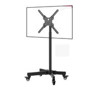 Universal Mobile TV Stand for 14-55 Inch TVs Height Adjustable Rolling Cart with Wheels Supports Up to 66lbs Fits VESA 400x400mm Perfect for Home & Office Use