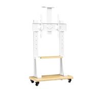 Universal Mobile TV Stand for 32-70 Inch TVs Adjustable Height Metal Cart Holds Up to 281 lbs Rolling Trolley with Max VESA 600x400mm Perfect for Bedroom & Living Room