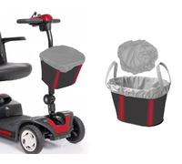 LTG Mobility Scooter Front Basket Bag Liner & Cover Waterproof Reflective Black (Dark Grey)