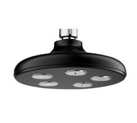 Universal Model Water Heater Showerhead Supercharged Wall-Mounted Shower Head Rotatable Top Spray Shower Head Upgrade Your Bathroom Accessories(Black Round 1pcs)