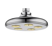 Universal Model Water Heater Showerhead Supercharged Wall-Mounted Shower Head Rotatable Top Spray Shower Head Upgrade Your Bathroom Accessories(Silver Round 1pcs)