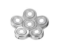 Universal Models, 3D 4D 5D 6D 7D 8D 9D Replaceable Shaver Heads, Nose Trimmer & Hair Clipper & Facial Massage Heads(6 Blades Head Silver)