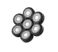 Universal Models, 3D 4D 5D 6D 7D 8D 9D Replaceable Shaver Heads, Nose Trimmer & Hair Clipper & Facial Massage Heads(7 Blades Head Black)