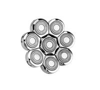 Universal Models, 3D 4D 5D 6D 7D 8D 9D Replaceable Shaver Heads, Nose Trimmer & Hair Clipper & Facial Massage Heads(8 Blades Head Sliver)