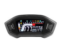 Universal Modification Motorcycle LED LCD Speedometer Digital Odometer Backlight, Motorcycle Instrument LCD Odometer Waterproof Speed Gauge for 1 2 4 Cylinder Motorbike