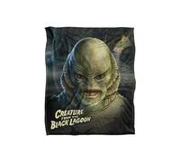 Universal Monsters Black Lagoon Silky Touch Super Soft Throw Blanket in White Universal White