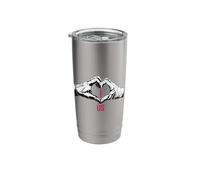 Universal Monsters Bride and Frankenstein I Heart Us Stainless Steel Insulated Tumbler
