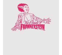 Universal Monsters Bride Of Frankenstein Crest Women's T-Shirt - Grey - 4XL