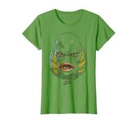 Universal Monsters Creature from The Black Lagoon Big Face T-Shirt, Women, Grass Green, Large