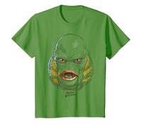 Universal Monsters Creature from The Black Lagoon Big Face T-Shirt, Youth, Grass Green, Large