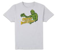 Universal Monsters Creature From The Black Lagoon Crest Men's T-Shirt - White | Size: Medium Universal Monsters White M