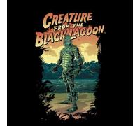 Universal Monsters Creature From The Black Lagoon Illustrated Men's T-Shirt - Black - 5XL