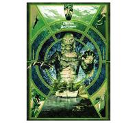 Universal Monsters Creature from the Black Lagoon Limited Edition Art Print in Green | Size: A3 Universal Monsters Green A3