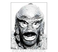 Universal Monsters Creature From The Black Lagoon Portrait Men's T-Shirt - White - XXL
