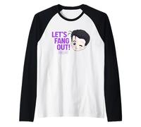 Universal Monsters Cute Anime Dracula Let’s Fang Out! Raglan Baseball Tee