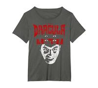 Universal Monsters Distressed Dracula Portrait Logo T-Shirt, Women's Plus, Asphalt Grey, 4X