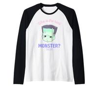 Universal Monsters Frankenstein Anime Who’s The Real Monster Raglan Baseball Tee