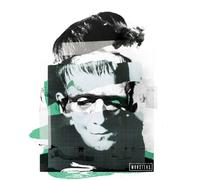 Universal Monsters Frankenstein Collage Women's T-Shirt - White - L