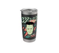 Universal Monsters Frankenstein Don’t Care Retro Goth Stainless Steel Insulated Tumbler
