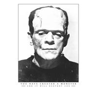 Universal Monsters Frankenstein Portrait Women's T-Shirt - White - XXL