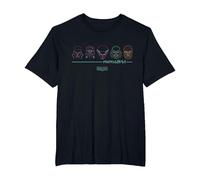 Universal Monsters Neon Lineup T-Shirt, Men's Big and Tall, Black, 3X Tall