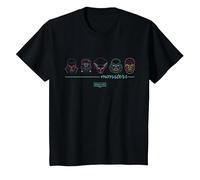 Universal Monsters Neon Lineup T-Shirt, Youth, Black, Small