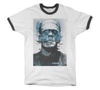 Universal Monsters Officially Licensed Frankenstein Bad Signal Ringer Mens T-Shirt