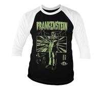 Universal Monsters Officially Licensed Frankenstein Retro Baseball 3/4 Sleeve T-Shirt