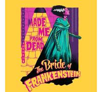 Universal Monsters Retro Bride Of Frankenstein Men's T-Shirt - Yellow - L
