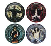 Universal Monsters Set of Four Printed Metal Coasters with Cork Base Universal Monsters Multicolor