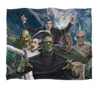 Universal Monsters Silky Group Soft Touch Blanket Multicoloured (One Size)