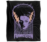 Universal Monsters Silky The Bride Of Frankenstein Soft Touch Blanket Black/purple (One Size)