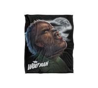 Universal Monsters Werewolf Head Silky Touch Super Soft Throw Blanket in White Universal White