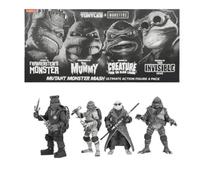 Universal Monsters X TMNT Teenage Mutant Ninja Turtles Black & White Box 4 NECA