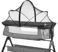 Universal Mosquito Net for Travel Cot, Baby Beside Crib Co-Sleeper Mosquito Net Cover with with Noiseless Zipper for beds, Easy Access, Fine Mesh Insect Net for Kids,Dream net(White)