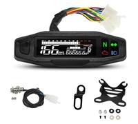 Universal Moto RPM Tachometer Speedometer Speed Gauge Tacho Meter Digital Odometer Instrument Sensor Set For Motorcycle(GRAY)