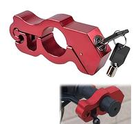 Universal Motorbike Brake Lock: Motorcycle Handlebar Lock with Key, Motorcycle Locks Anti Theft for Scooters, Motorcycles, Sports Bikes, Mountain Bike, ATVs(Red)