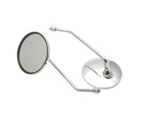 Universal Motorbike Mirror 1Pair Chrome Motorcycle Scooter Mirrors Universal 8mm 22mm 25mm Handlebar Round Oval Convex Moto Accessories