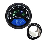 Universal Motorcycle 12000RMP Speedometer Odometer Tachometer 1-4 Cylinders Motorbike Gauge Digital Dash Odometer(With sensor 1)