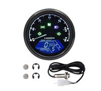 Universal Motorcycle 12000RMP Speedometer Odometer Tachometer 1-4 Cylinders Motorbike Gauge Digital Dash Odometer(Black)